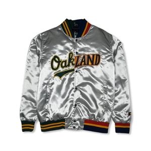 SaVS Oakland Split Jacket Oakland Split Satin jacket has full front embroidery,